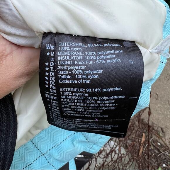 Burton Dream DryRide blue plaid faux fur lined snowboard coat jacket - Picture 11 of 11